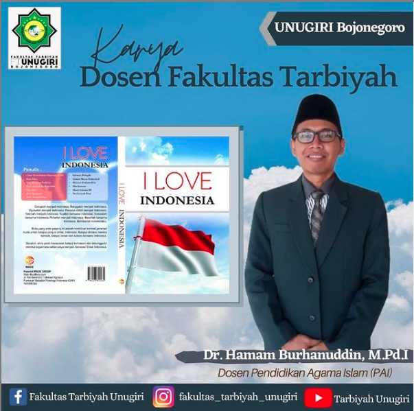 Buku I Love Indonesia Karya Dosen Fakultas Tarbiyah Bapak Hamam Burhanuddin,M.Pd.I