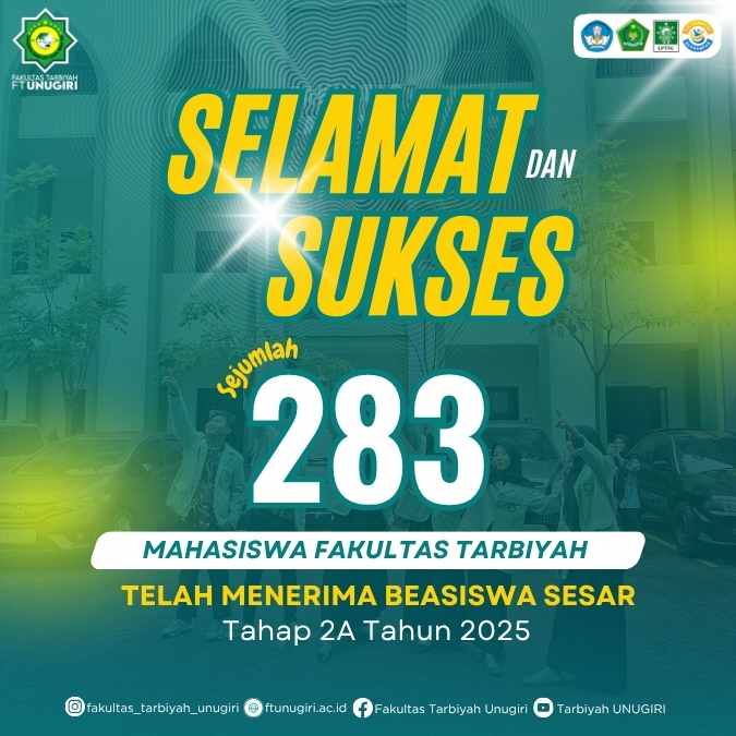 Sebanyak 283 Mahasiswa Fakultas Tarbiyah UNUGIRI Terima Beasiswa SESAR Tahap 2A Tahun 2025
