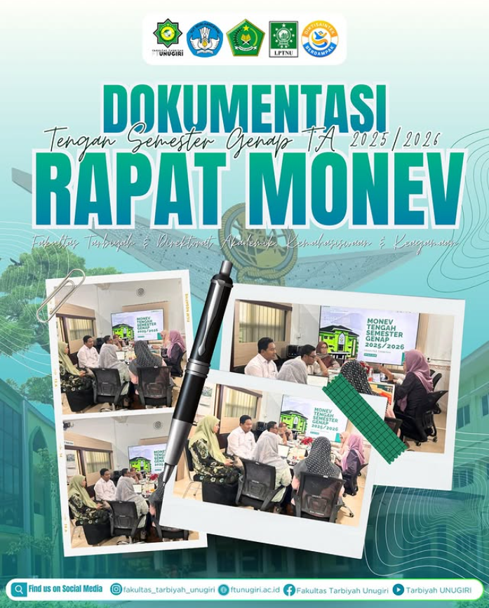 Monev Tengah Semester 2025/2026, Fakultas Tarbiyah UNUGIRI Perkuat Koordinasi Akademik dengan Direktorat AKK