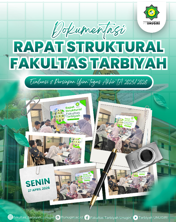 Rapat Struktural Fakultas Tarbiyah Bahas Evaluasi Tengah Semester dan Persiapan Ujian Tugas Akhir 2025/2026