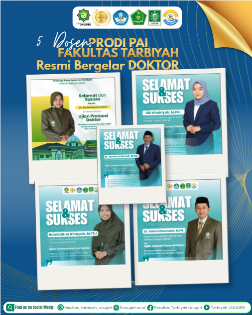 Lima Dosen Prodi PAI Fakultas Tarbiyah UNUGIRI Resmi Menyandang Gelar Doktor