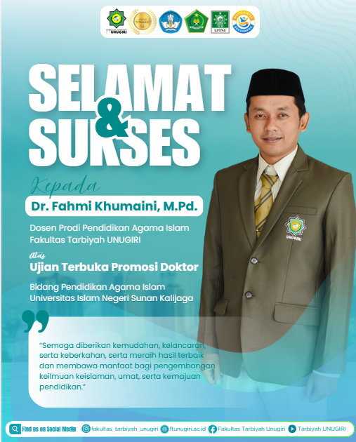 Selamat & Sukses Ujian Terbuka Promosi Doktor Dr. Fahmi Khumaini, M.Pd.